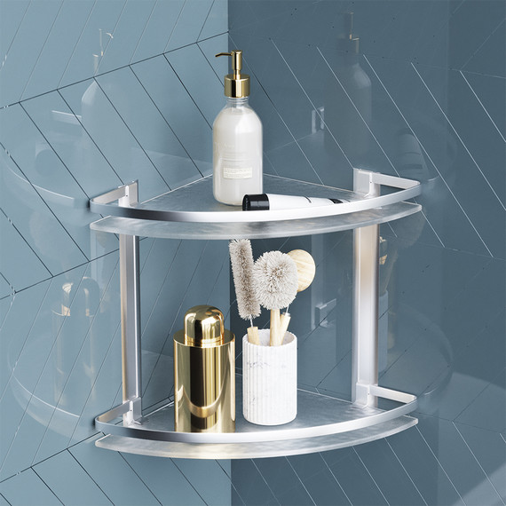 Стеклянная полка угловая AM.PM Sense A7456200 - 2 Стеклянная полка угловая AM.PM Sense A7456200 фото 2