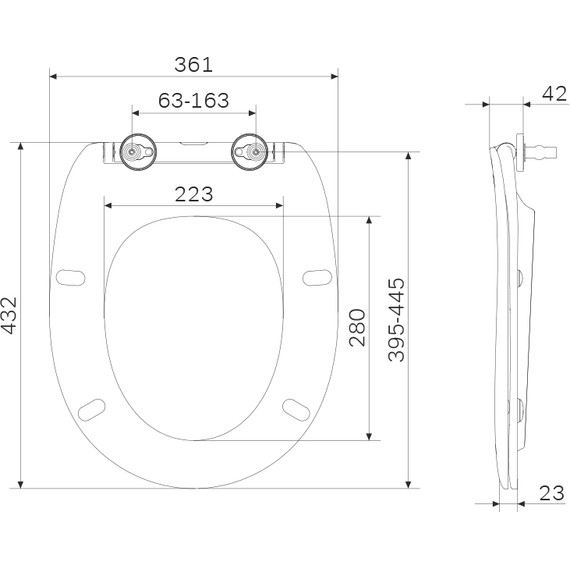 Сиденье с крышкой для унитаза Am.Pm Sense микролифт C747855WH - 3 Сиденье с крышкой для унитаза Am.Pm Sense микролифт C747855WH фото 3