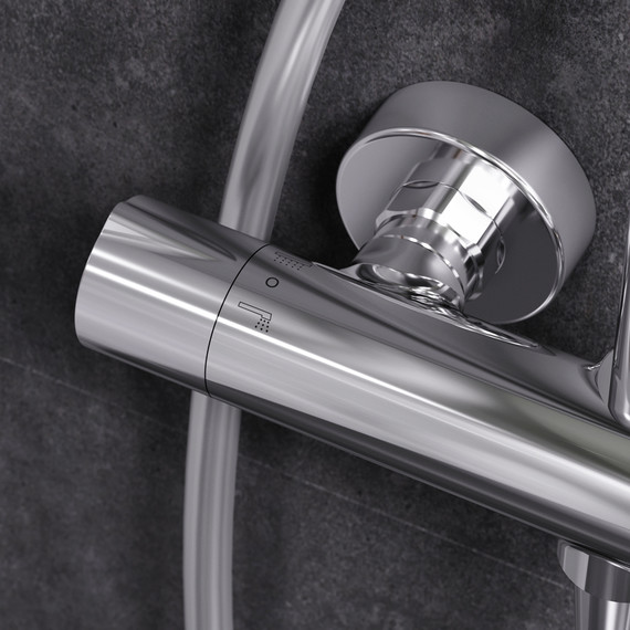 Душевая стойка с термостатом Am.Pm Like F0780464, Цвет производителя: хром - 5 Душевая стойка с термостатом Am.Pm Like F0780464, Цвет производителя: хром фото 5