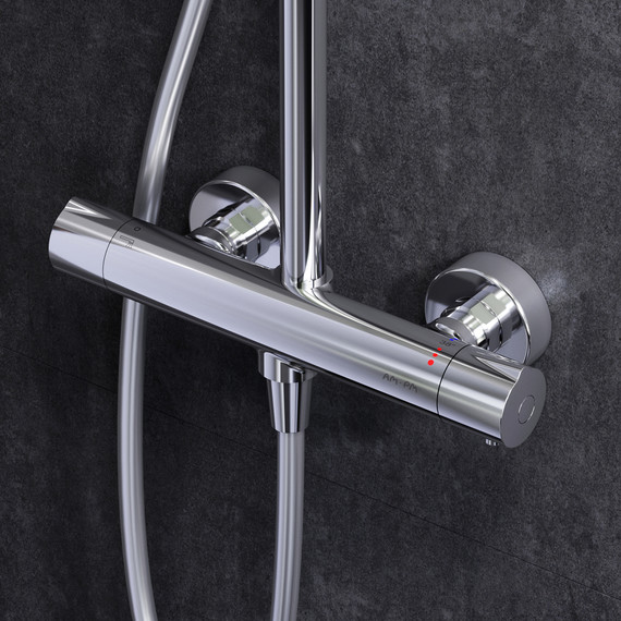 Душевая стойка с термостатом Am.Pm Like F0780464, Цвет производителя: хром - 4 Душевая стойка с термостатом Am.Pm Like F0780464, Цвет производителя: хром фото 4
