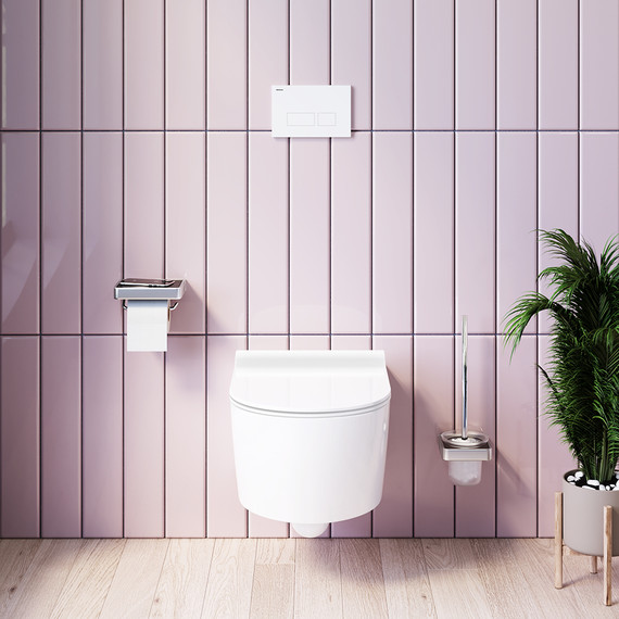 Унитаз подвесной безободковый Damixa Jupiter DX77C1700SC с тонкой крышкой микролифт фото 4