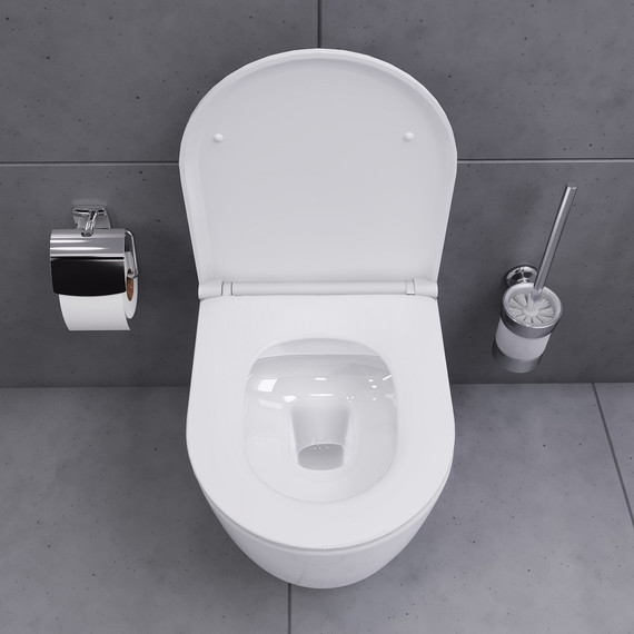 Унитаз подвесной безободковый Damixa Sirius DX86C1700SC с тонкой крышкой микролифт фото 4