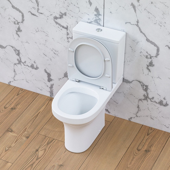 Унитаз-компакт безободковый Damixa Skyline DX35C8600SC с крышкой микролифт фото 6