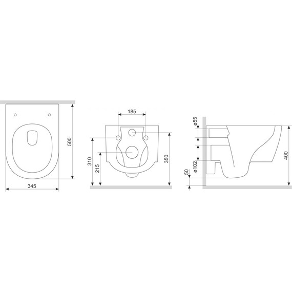 Унитаз подвесной безободковый Damixa Jupiter DX77C1700SC с тонкой крышкой микролифт фото 6