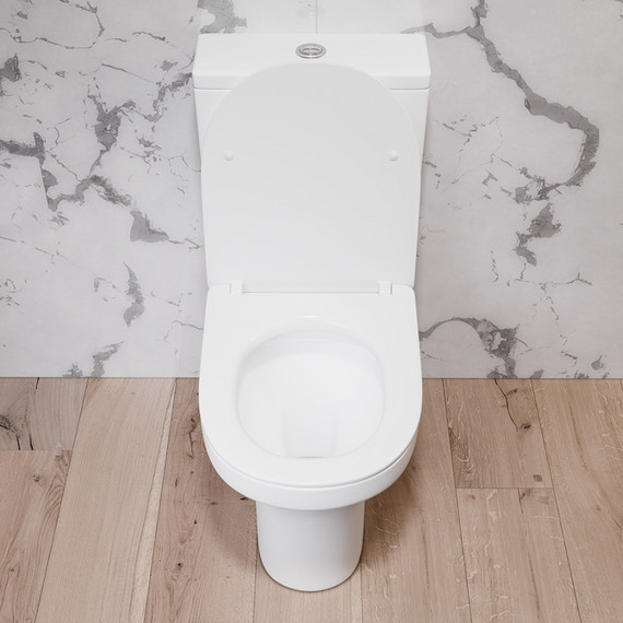 Унитаз-компакт безободковый Damixa Skyline DX35C8600SC с крышкой микролифт фото 5