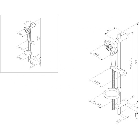 Душевой гарнитур Am.Pm Like F0180064 - 8 Душевой гарнитур Am.Pm Like F0180064 фото 8