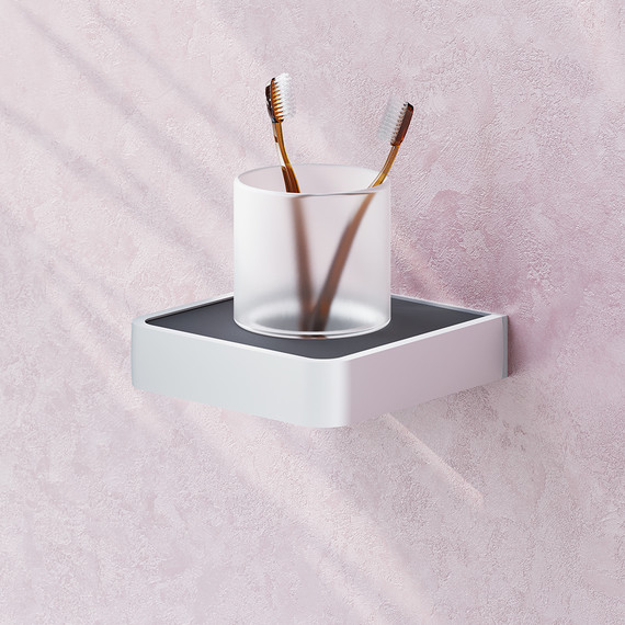 Стакан для зубных щеток Damixa Jupiter DA7734300, цвет чёрный - 2 Стакан для зубных щеток Damixa Jupiter DA7734300, цвет чёрный фото 2