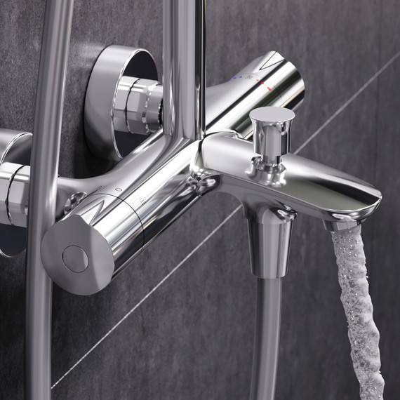 Душевая стойка с термостатом Am.Pm Like F0780564, Цвет производителя: хром - 5 Душевая стойка с термостатом Am.Pm Like F0780564, Цвет производителя: хром фото 5