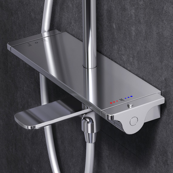 Душевая стойка с термостатом Am.Pm Spirit V2.0 F0770A500 - 4 Душевая стойка с термостатом Am.Pm Spirit V2.0 F0770A500 фото 4