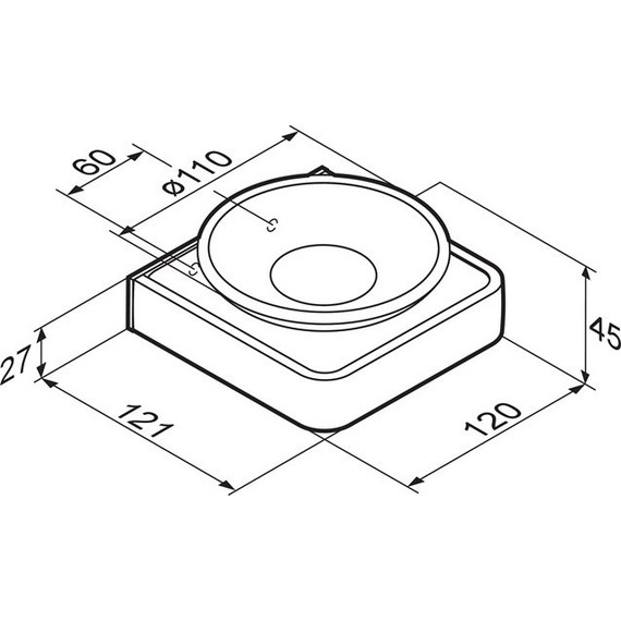 Мыльница Damixa Jupiter DA7734200, цвет чёрный фото 6