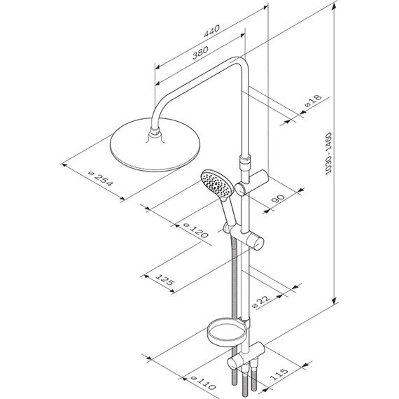 Душевая стойка Am.Pm Like F078006, Цвет производителя: хром фото 16