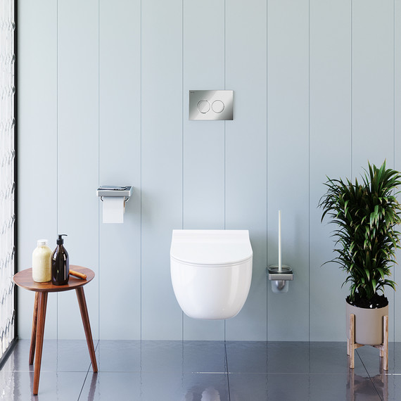 Унитаз подвесной безободковый Damixa Scandinavian Pure DX36C1701SC с тонкой крышкой микролифт фото 3