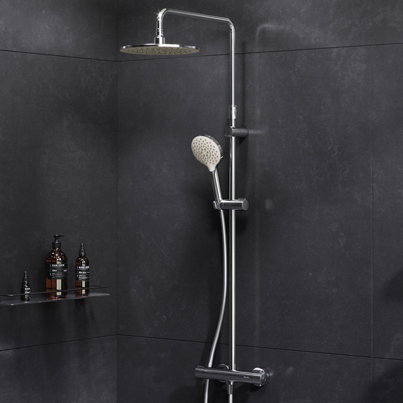 Душевая стойка с термостатом Am.Pm Like F0780464, Цвет производителя: хром - 2 Душевая стойка с термостатом Am.Pm Like F0780464, Цвет производителя: хром фото 2