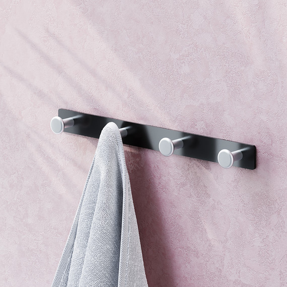 Набор крючков Damixa Jupiter DA7735900, цвет чёрный - 2 Набор крючков Damixa Jupiter DA7735900, цвет чёрный фото 2