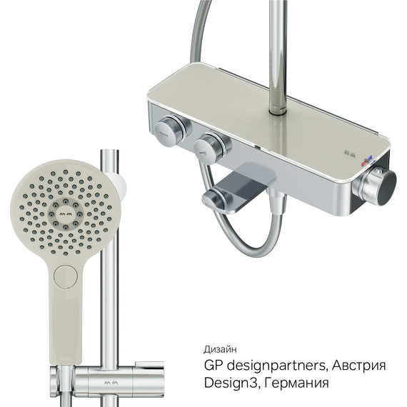 Душевая стойка с термостатом Am.Pm Inspire V2.0 F0750A500, Цвет производителя: хром - 16 Душевая стойка с термостатом Am.Pm Inspire V2.0 F0750A500, Цвет производителя: хром фото 16