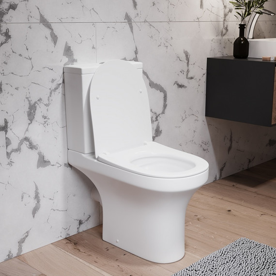 Унитаз-компакт безободковый Damixa Skyline DX35C8600SC с крышкой микролифт фото 3