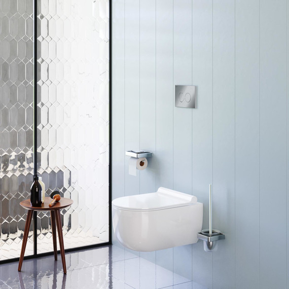 Унитаз подвесной безободковый Damixa Scandinavian Pure DX36C1701SC с тонкой крышкой микролифт фото 4