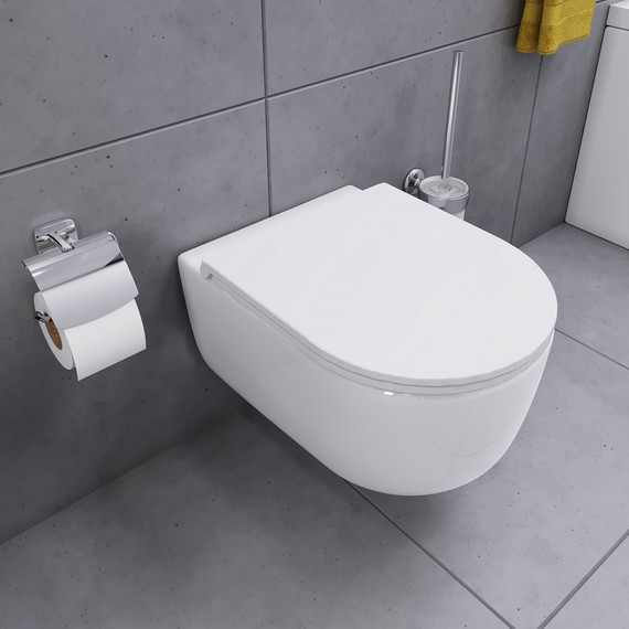 Унитаз подвесной безободковый Damixa Sirius DX86C1700SC с тонкой крышкой микролифт фото 2