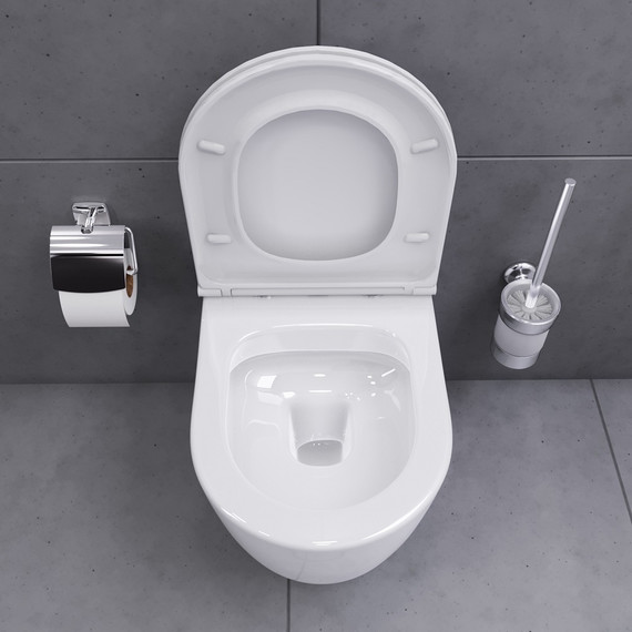 Унитаз подвесной безободковый Damixa Sirius DX86C1700SC с тонкой крышкой микролифт фото 5