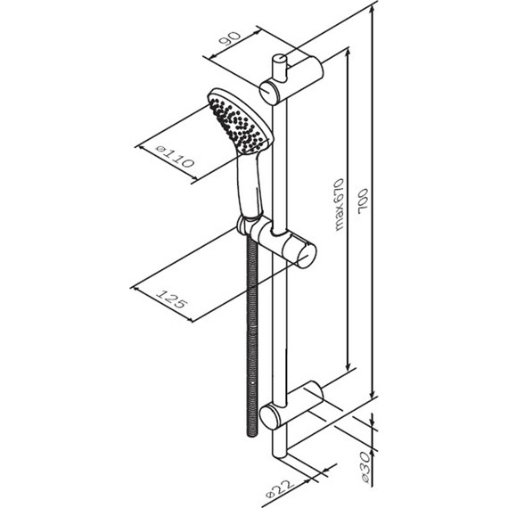 Душевой гарнитур Am.Pm Gem F0190033, белый - 8 Душевой гарнитур Am.Pm Gem F0190033, белый фото 8