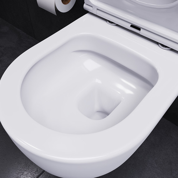 Унитаз подвесной безободковый Damixa Sirius DX86C1700SC с тонкой крышкой микролифт фото 6