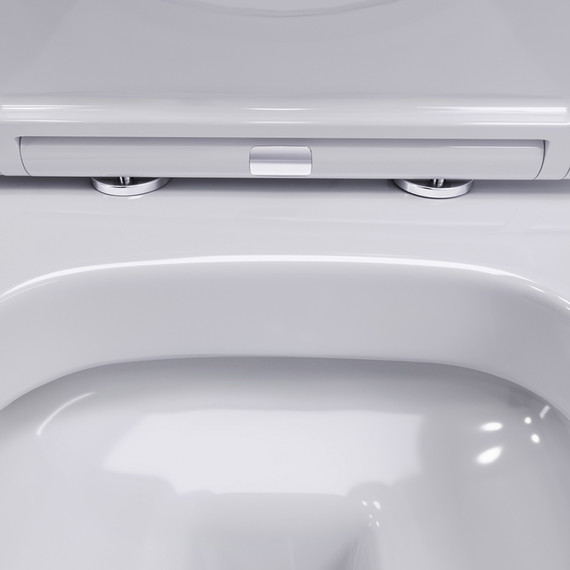 Унитаз подвесной безободковый Damixa Sirius DX86C1700SC с тонкой крышкой микролифт фото 7