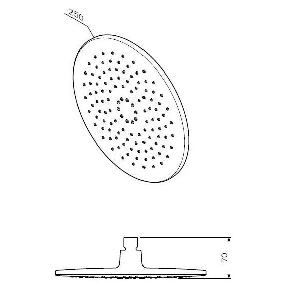 Верхний душ Am.Pm Like 250х250 мм F0580000 фото 4