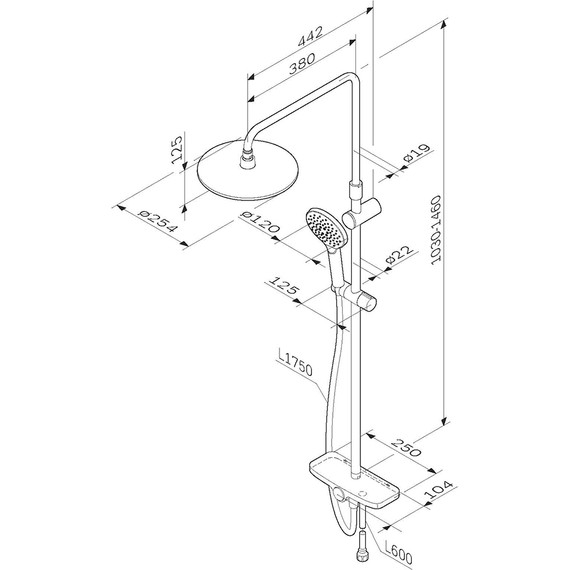 Душевая стойка Am.Pm Like F0780200, Цвет производителя: хром - 18 Душевая стойка Am.Pm Like F0780200, Цвет производителя: хром фото 18