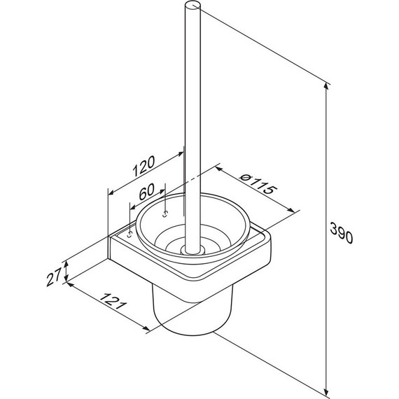 Ершик для унитаза Damixa Jupiter DA7733300, цвет чёрный - 6 Ершик для унитаза Damixa Jupiter DA7733300, цвет чёрный фото 6