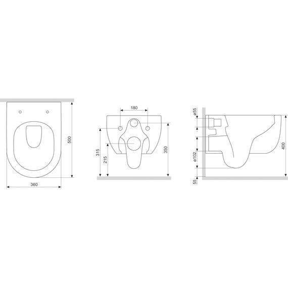 Унитаз подвесной безободковый Damixa Scandinavian Pure DX36C1701SC с тонкой крышкой микролифт фото 6