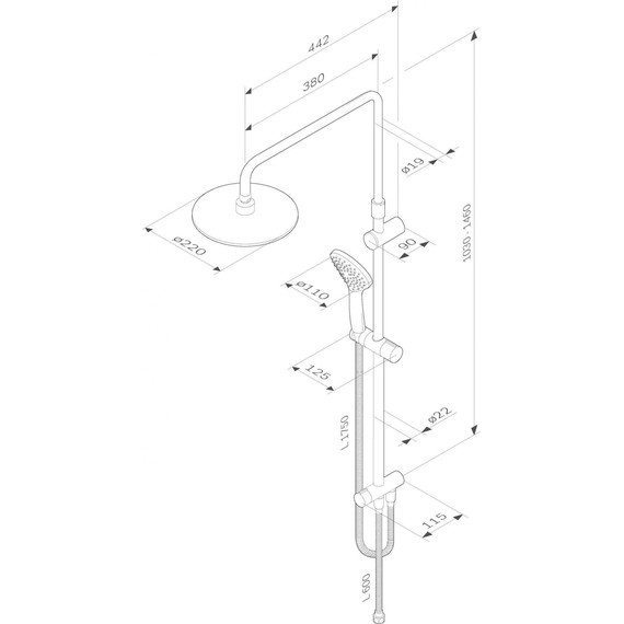Душевая стойка Am.Pm Gem F0790022, черный, Цвет производителя: чёрный - 15 Душевая стойка Am.Pm Gem F0790022, черный, Цвет производителя: чёрный фото 15