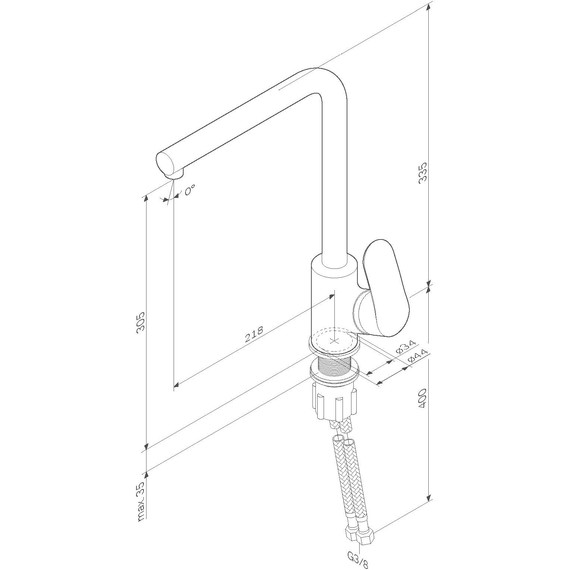Смеситель для кухни Like F8005022, черный, Цвет производителя: чёрный - 12 Смеситель для кухни Like F8005022, черный, Цвет производителя: чёрный фото 12