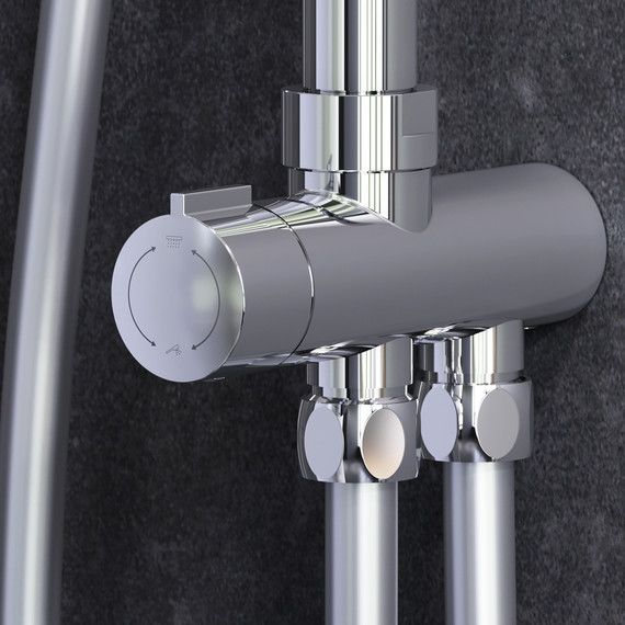 Душевая стойка Am.Pm Gem F0790000, Цвет производителя: хром фото 4