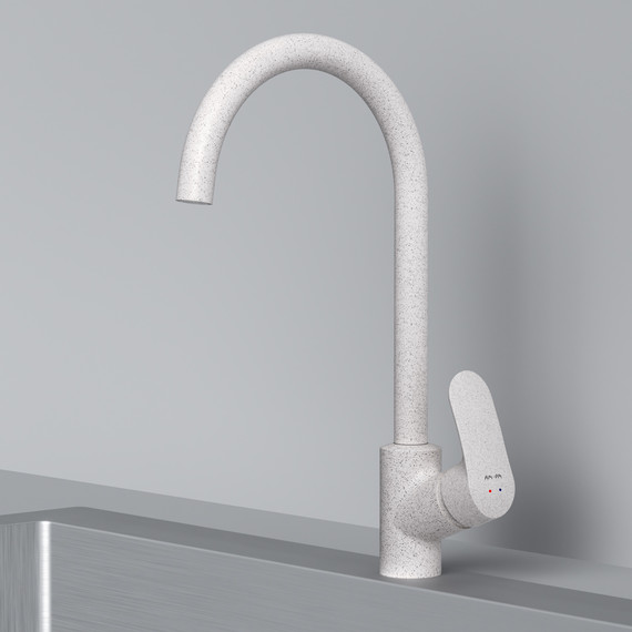 Смеситель для кухни Am.Pm Like F8007133, элегантный белый, Цвет производителя: белый фото 4