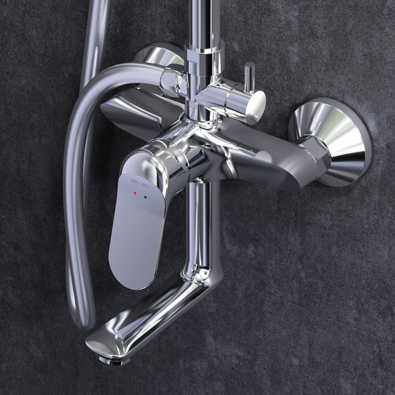 Душевая стойка Am.Pm Sunny F0785C900, Цвет производителя: хром - 4 Душевая стойка Am.Pm Sunny F0785C900, Цвет производителя: хром фото 4