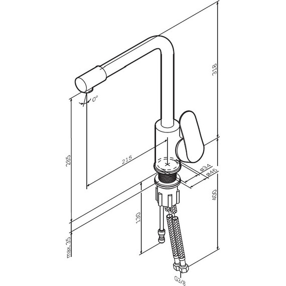 Смеситель для кухни Am.Pm Like F8005722, черный матовый, Цвет производителя: чёрный матовый - 14 Смеситель для кухни Am.Pm Like F8005722, черный матовый, Цвет производителя: чёрный матовый фото 14