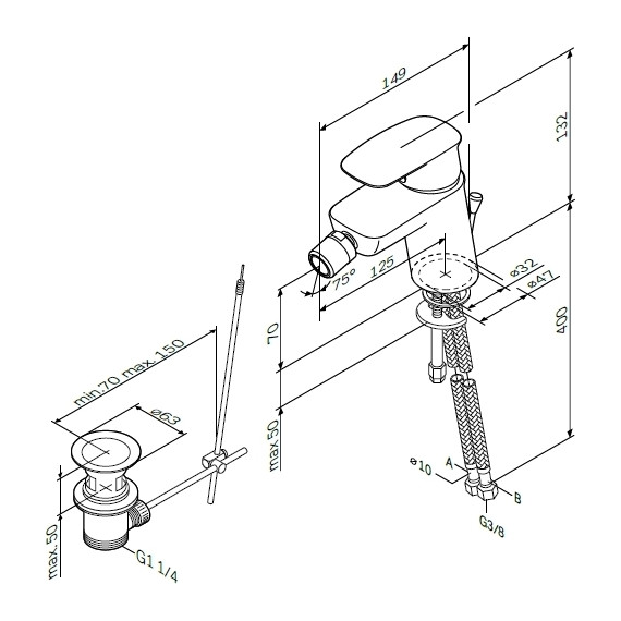 Смеситель для биде Am.Pm Spirit V2.1 F71A83100 фото 8