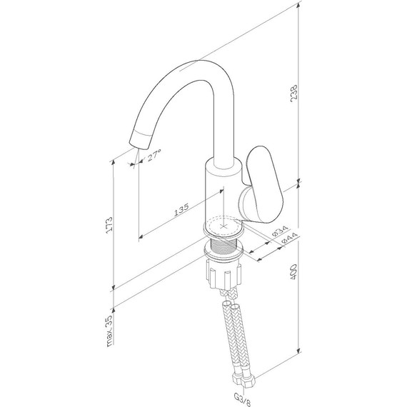 Смеситель для раковины AM.PM Like F8002700 - 12 Смеситель для раковины AM.PM Like F8002700 фото 12