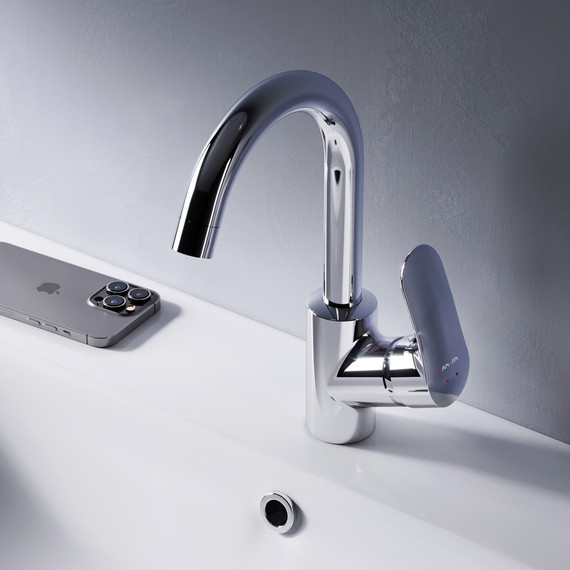 Смеситель для раковины AM.PM Like F8002700 - 2 Смеситель для раковины AM.PM Like F8002700 фото 2