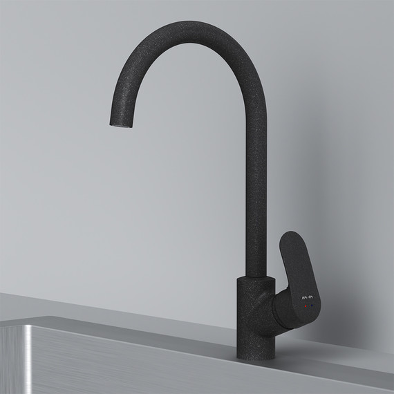 Смеситель для кухни Am.Pm Like F8007122, элегантный черный, Цвет производителя: чёрный - 4 Смеситель для кухни Am.Pm Like F8007122, элегантный черный, Цвет производителя: чёрный фото 4