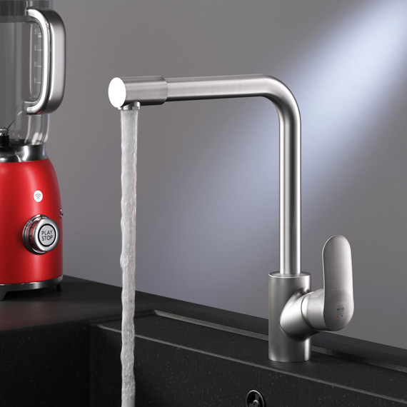 Смеситель для кухни Am.Pm Like F8005711, сатин, Цвет производителя: сатин - 4 Смеситель для кухни Am.Pm Like F8005711, сатин, Цвет производителя: сатин фото 4