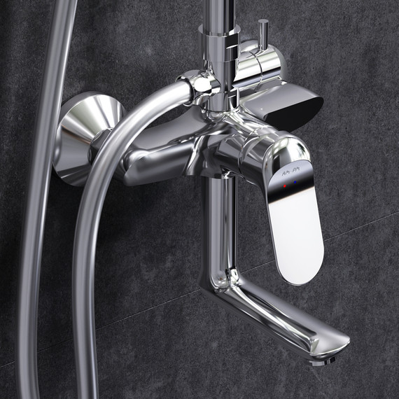 Душевая стойка Am.Pm Sunny F0785C900, Цвет производителя: хром - 5 Душевая стойка Am.Pm Sunny F0785C900, Цвет производителя: хром фото 5