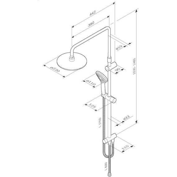 Душевая стойка Am.Pm Gem F0790033, белый, Цвет производителя: белый - 8 Душевая стойка Am.Pm Gem F0790033, белый, Цвет производителя: белый фото 8