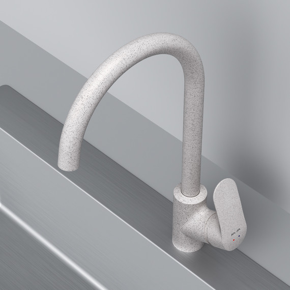 Смеситель для кухни Am.Pm Like F8007133, элегантный белый, Цвет производителя: белый фото 5