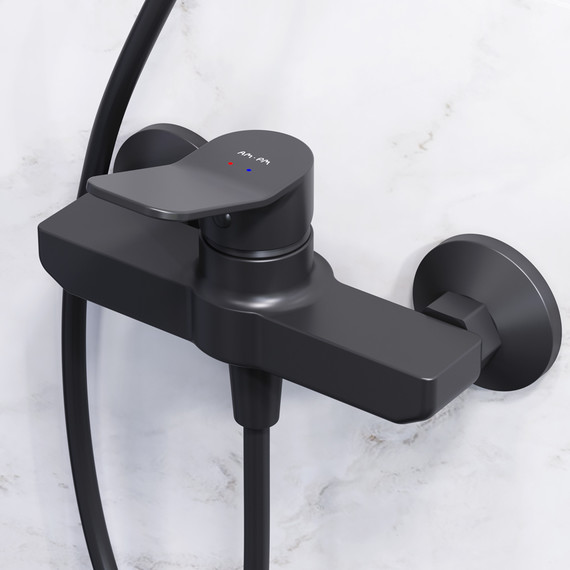 Душевая стойка Am.Pm X-Joy F42885A24, черный - 4 Душевая стойка Am.Pm X-Joy F42885A24, черный фото 4