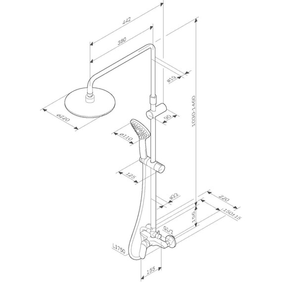 Душевая стойка Am.Pm Sunny F0785C800 - 14 Душевая стойка Am.Pm Sunny F0785C800 фото 14