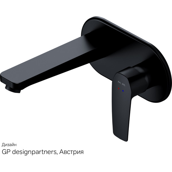 Смеситель для раковины настенный Am.Pm Gem F90A72222, чёрный, Цвет производителя: чёрный фото 10