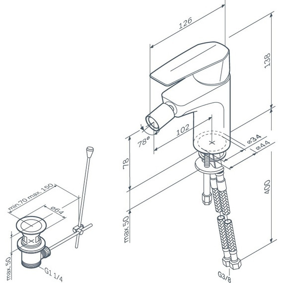 Смеситель для биде AM.PM Gem F90A83100 фото 8