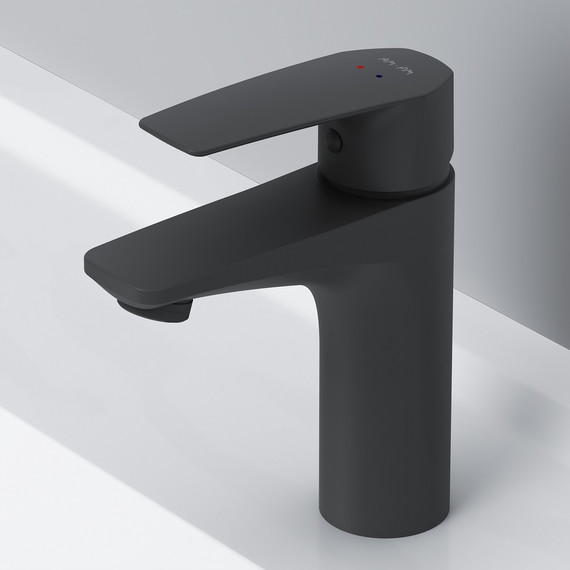 Смеситель для раковины Am.Pm Gem F90A02122, черный, Цвет производителя: чёрный фото 4