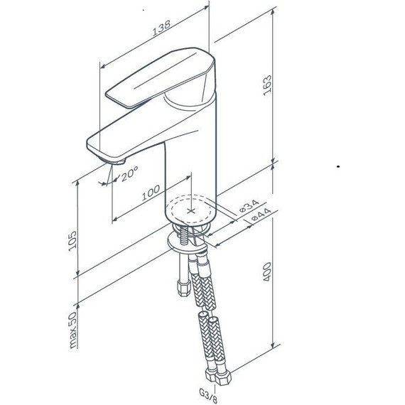 Смеситель для раковины Am.Pm Gem F90A02100, Цвет производителя: хром фото 12